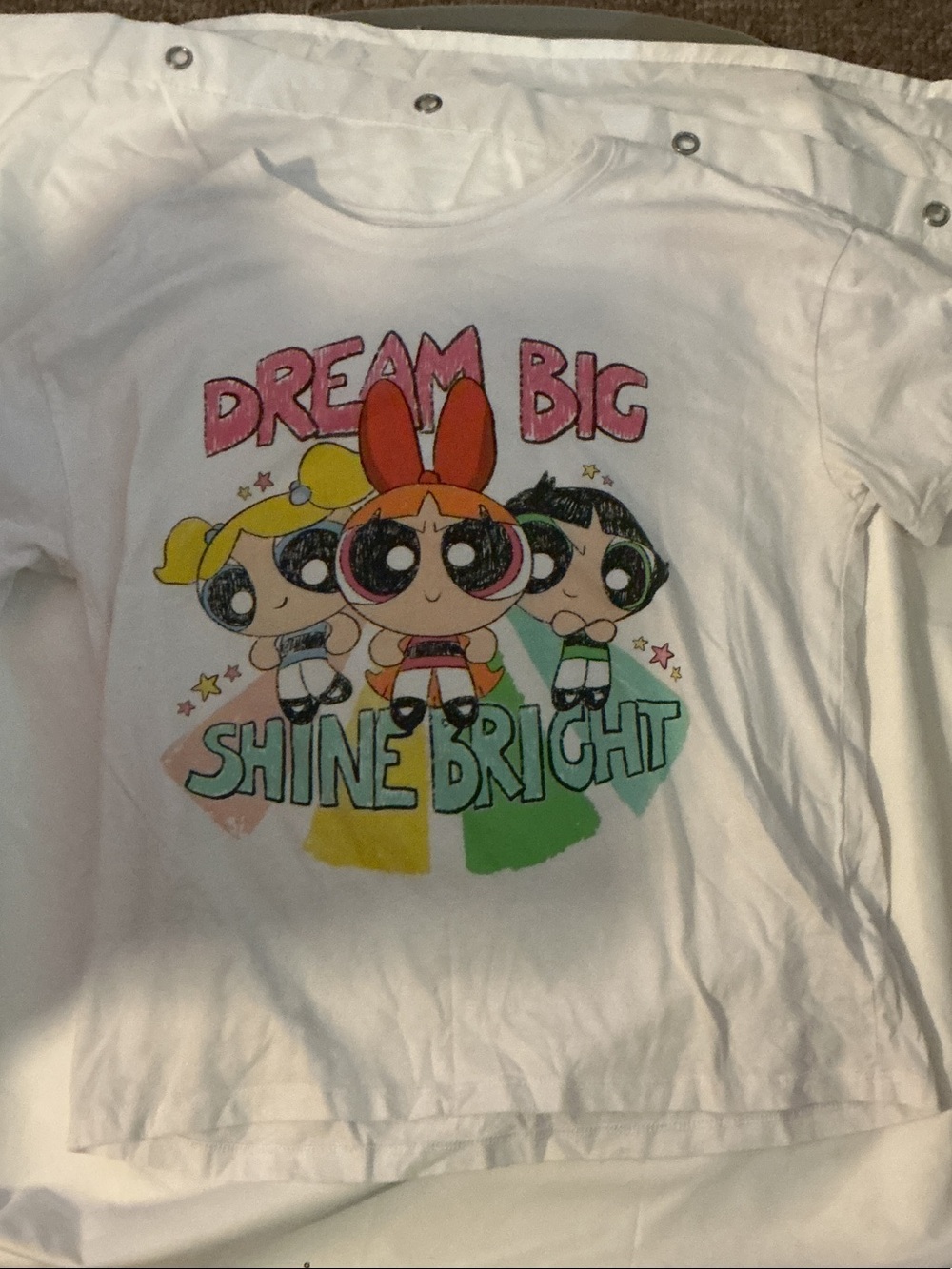 Old Navy White Kids Powerpuff Girls 'Dream Big Shine Bright' Graphic Tee